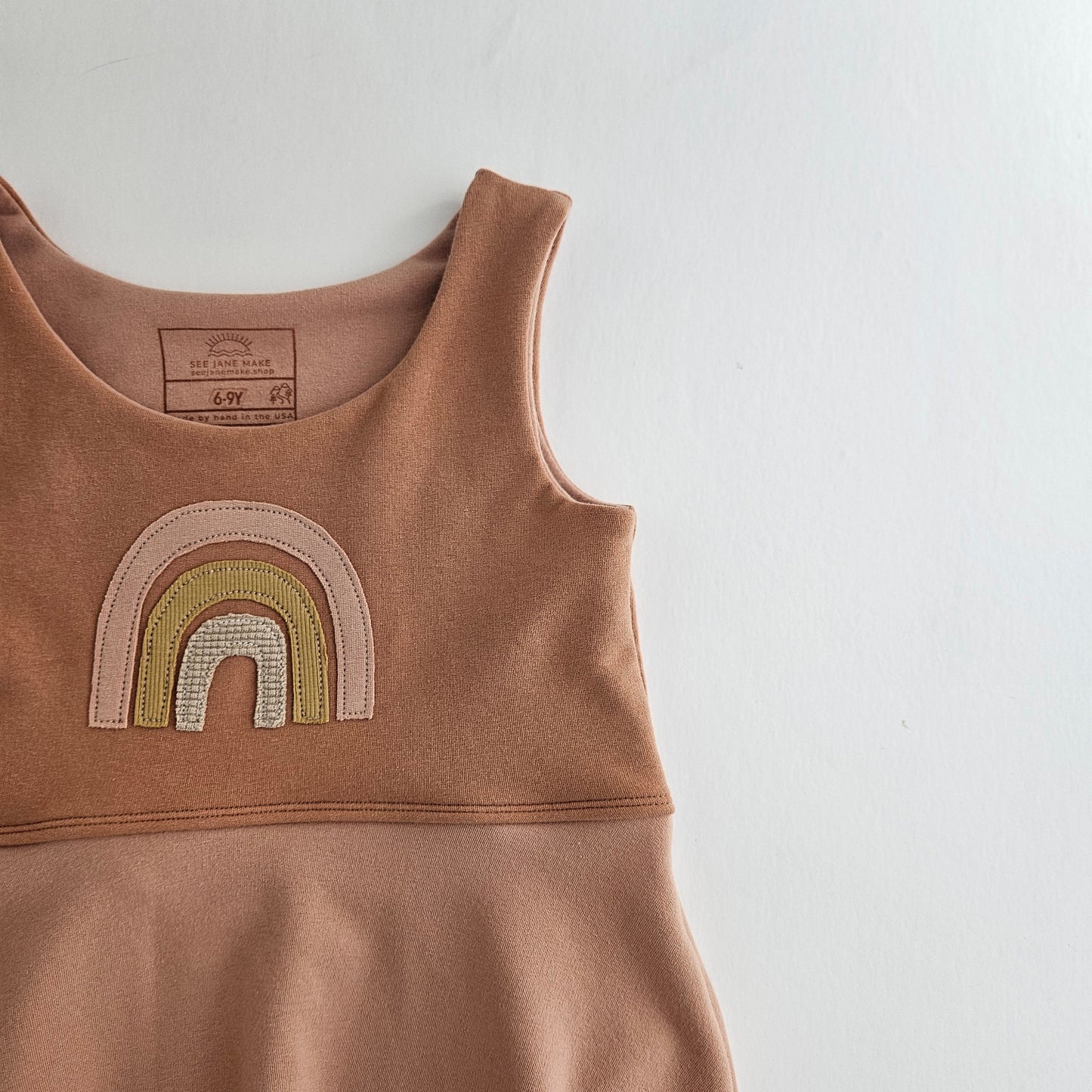 6-9 Years Grow With Me Dress- Rainbow