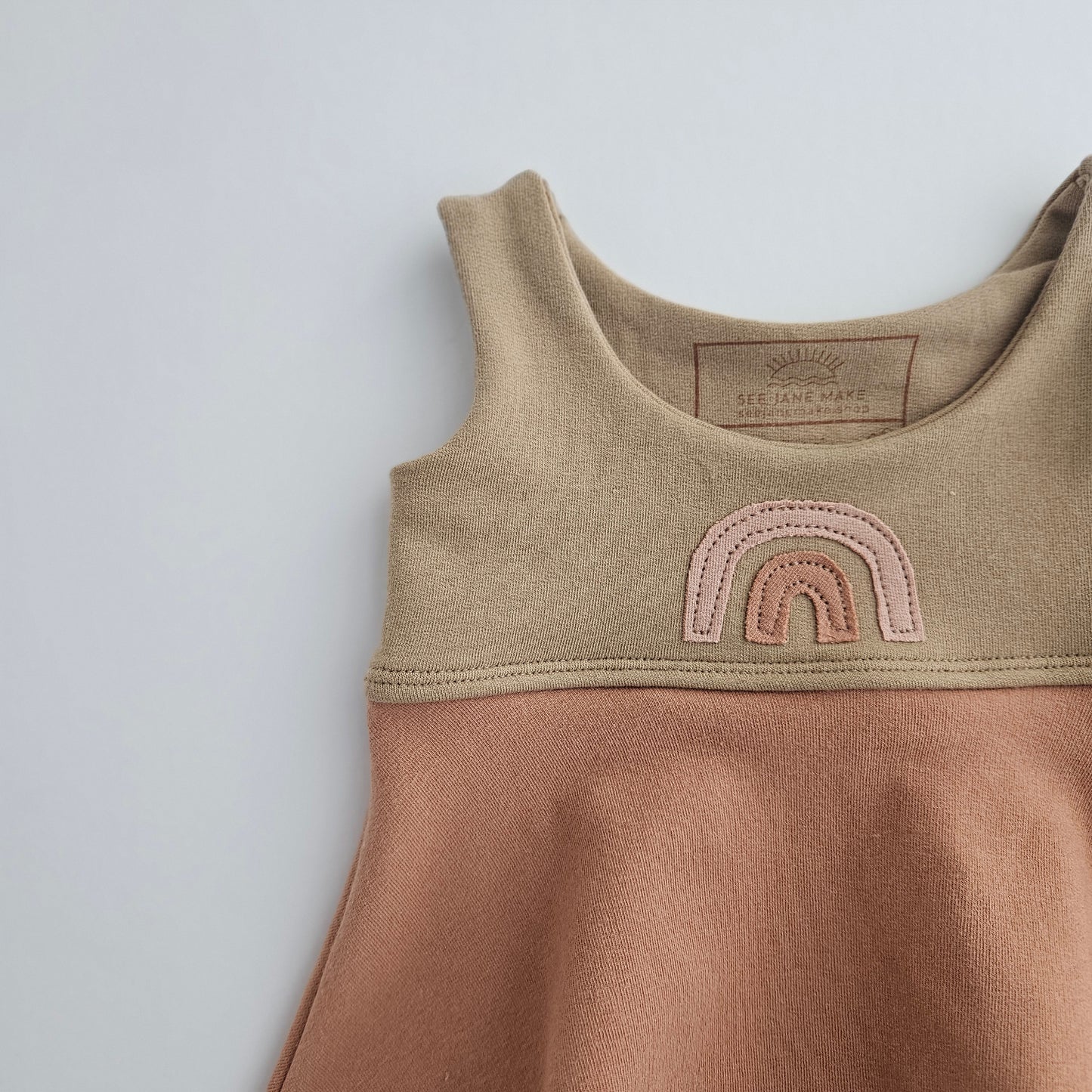 0-6 Months Grow With Me Dress- Rainbow