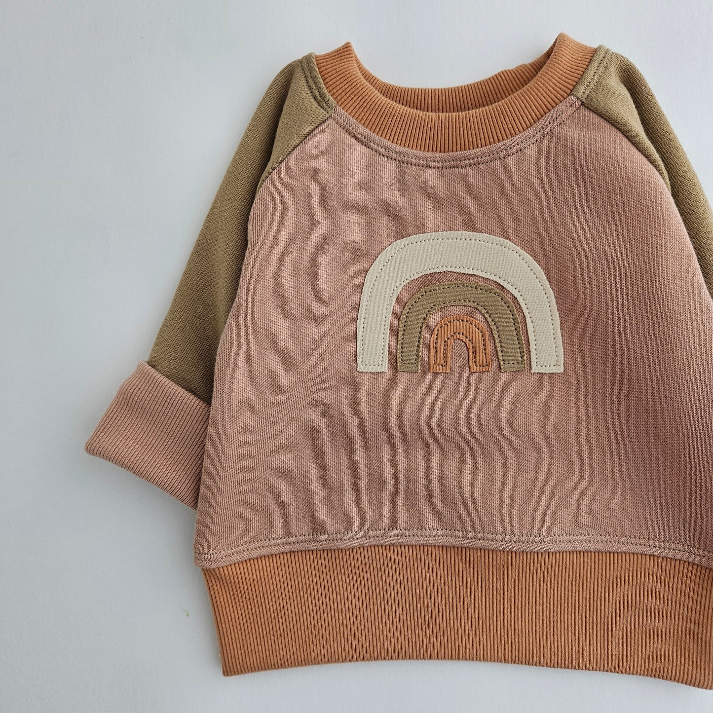 0-6 Months Grow With Me Sweater- Rainbow
