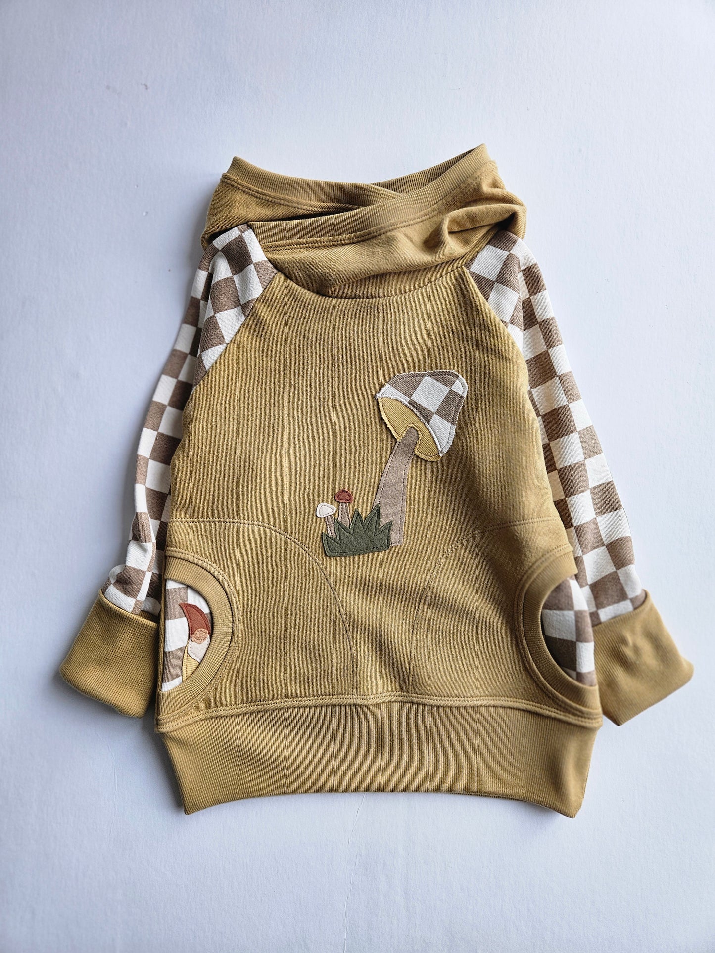 3-6 Years Mushroom Gnome Grow With Me Hoodie