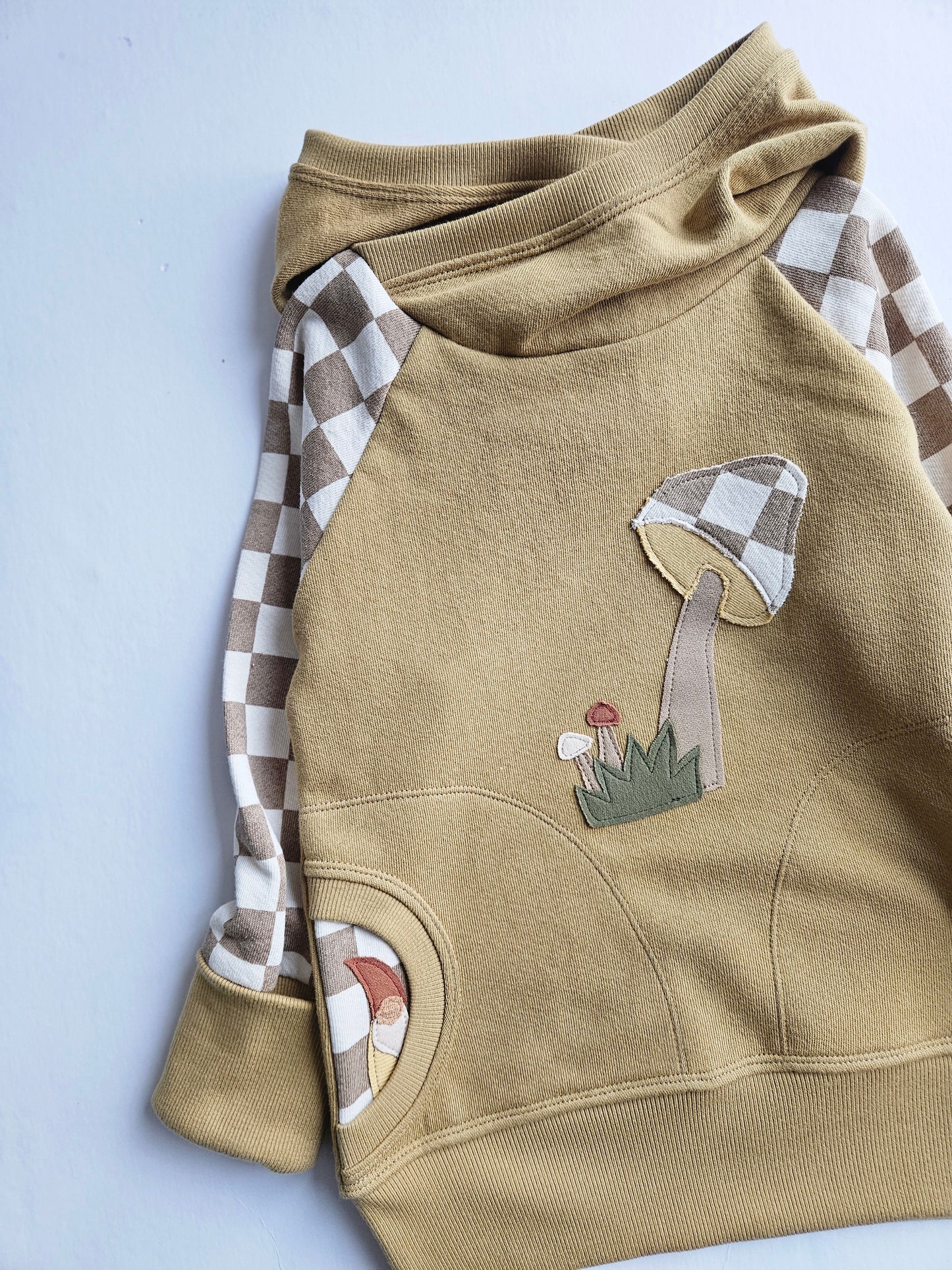3-6 Years Mushroom Gnome Grow With Me Hoodie