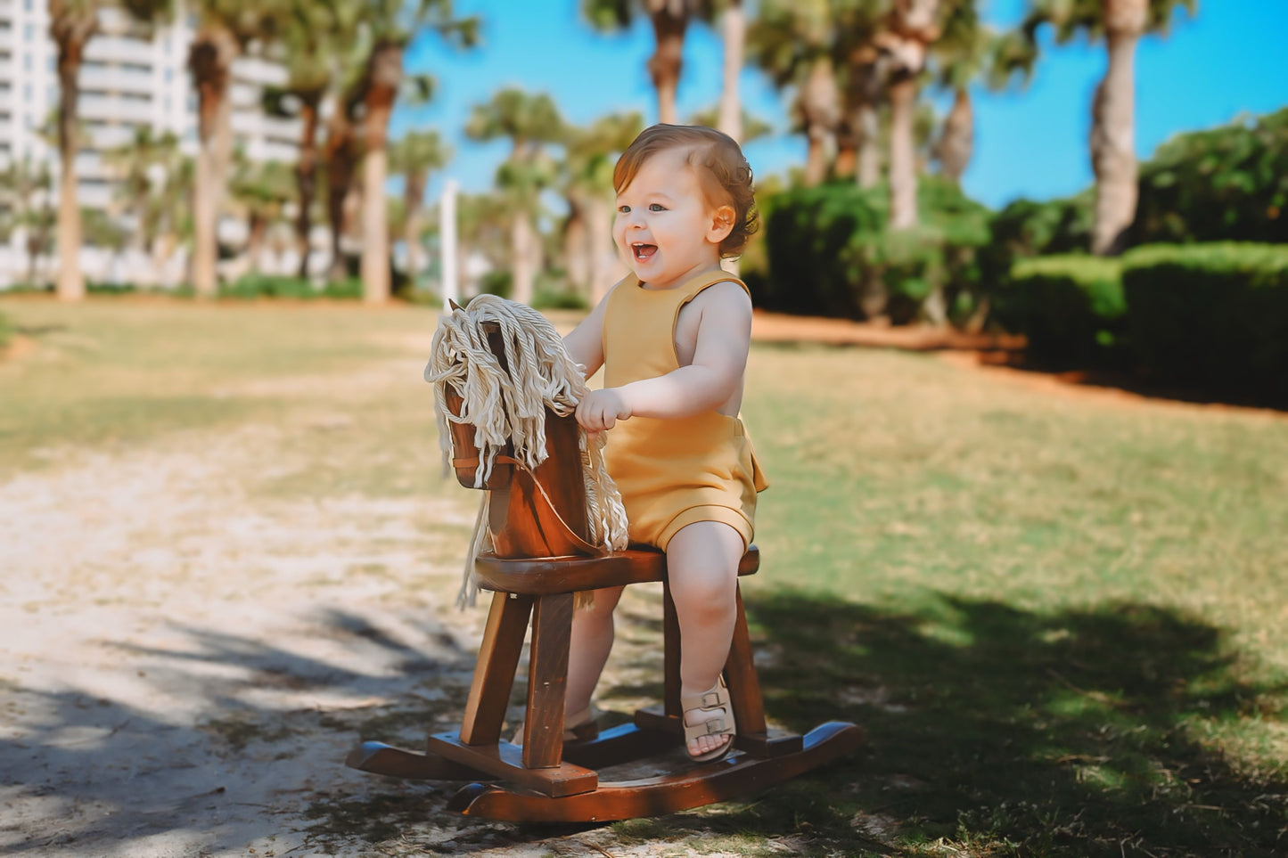Shortie Overalls in Sunflower