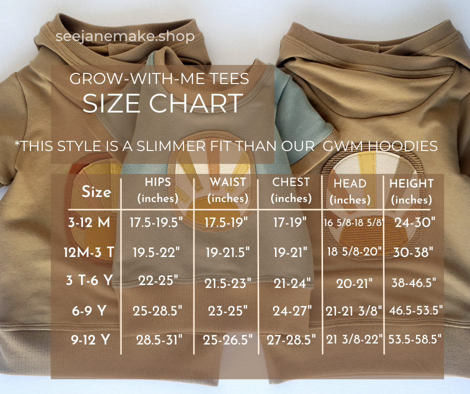 9-12Y SUNSHINE HOODED TEE- GROW WITH ME HOODED TEE