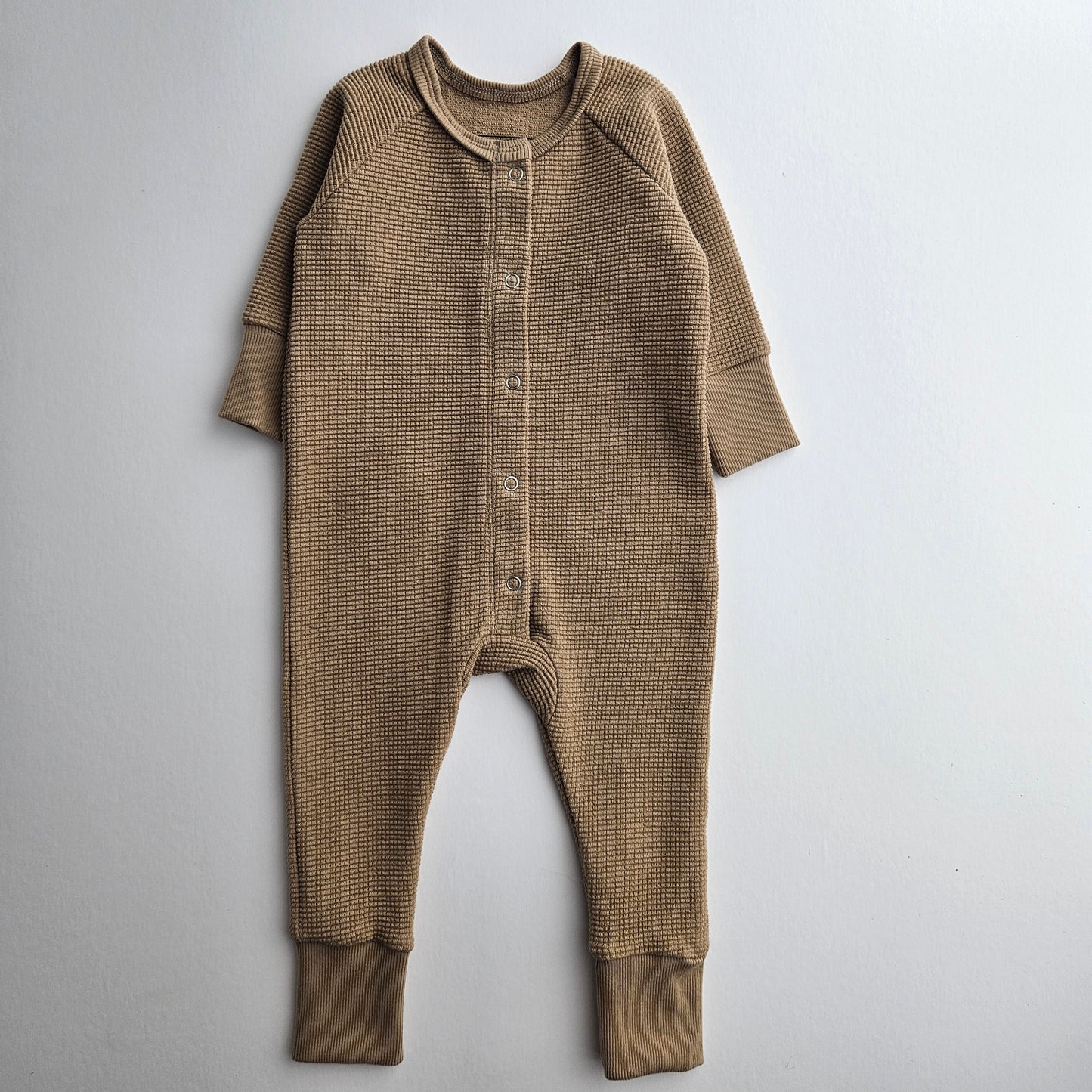 Remi Snap Rompers- Barley