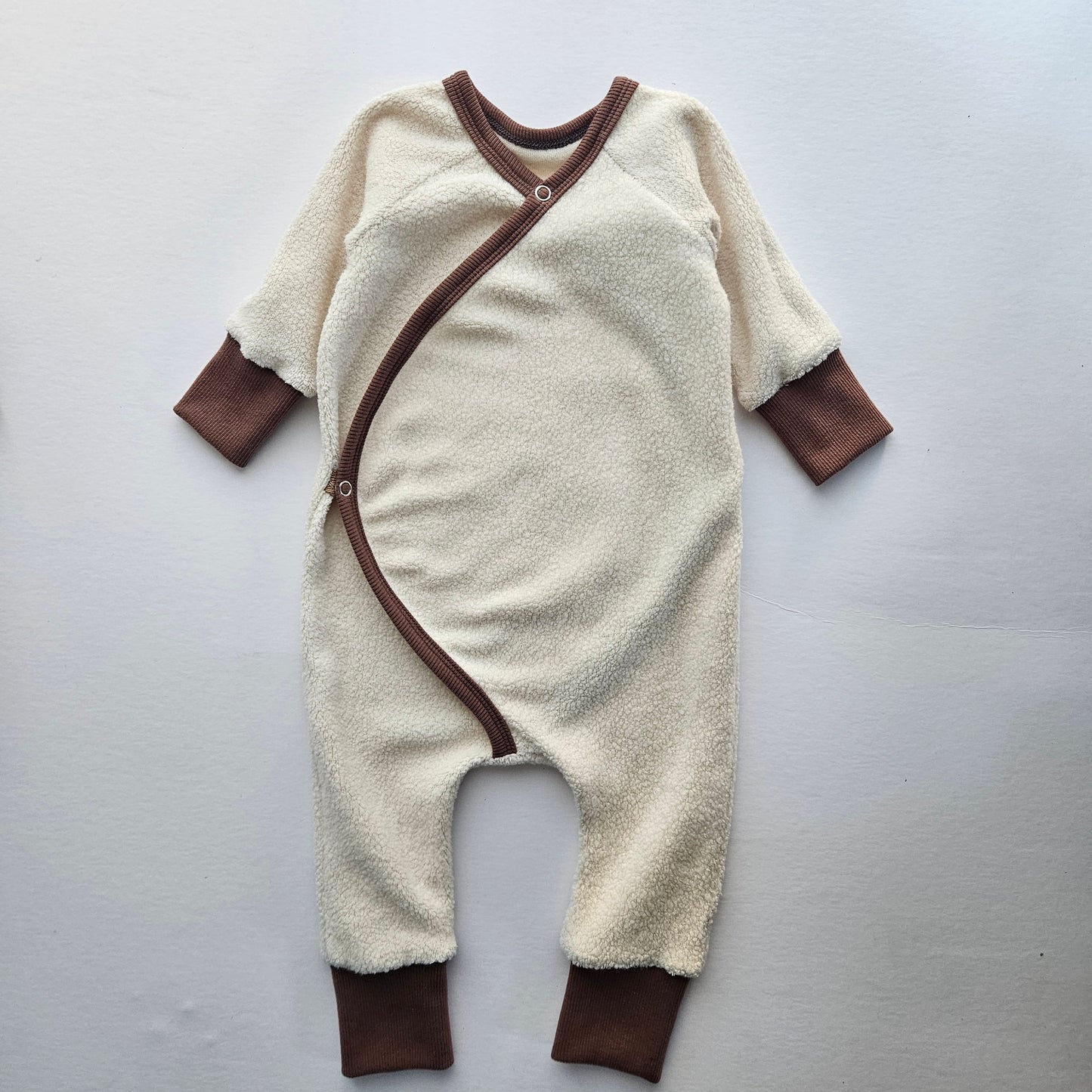 Wrap Rompers- Sherpa Raisin