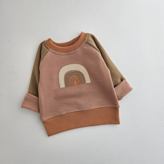 0-6 Months Grow With Me Sweater- Rainbow