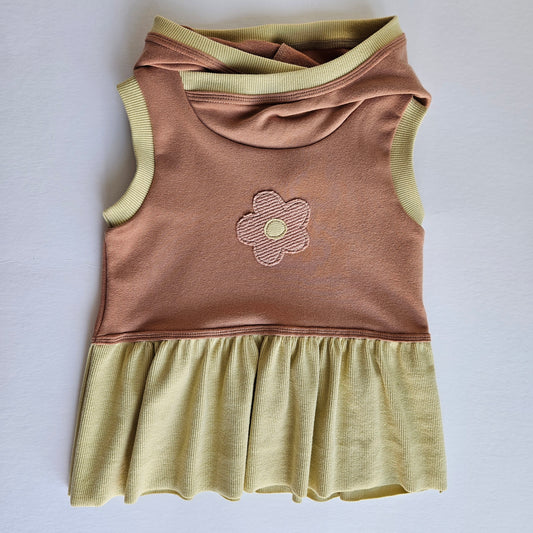 12 Months-3T Flower Hooded Peplum Grow With Me