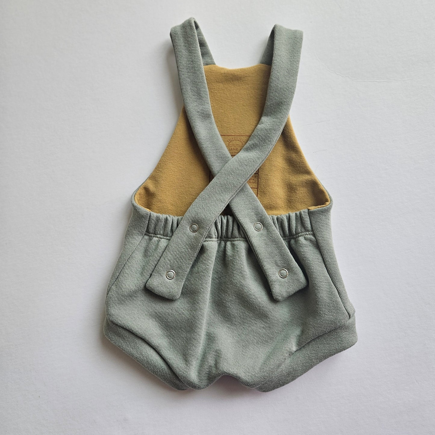 Shortie Overalls in Pistachio