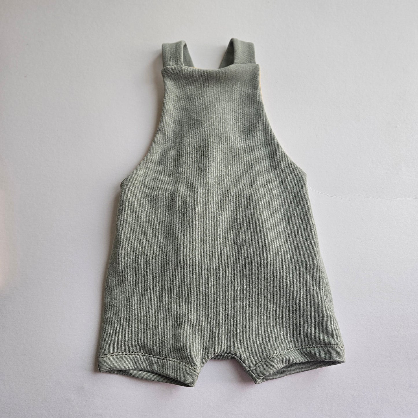 Shortie Overalls in Pistachio