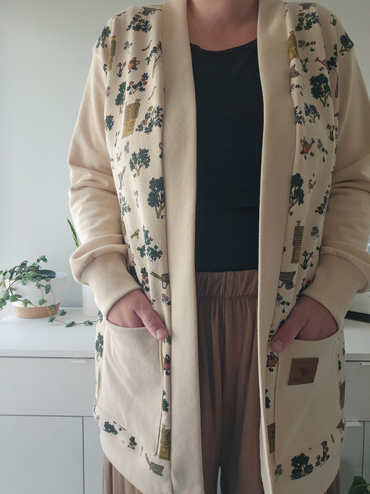 Medium Women's Cardi- Garden Bloom