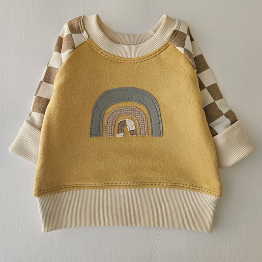 0-6 Months Grow With Me Sweater- Rainbow