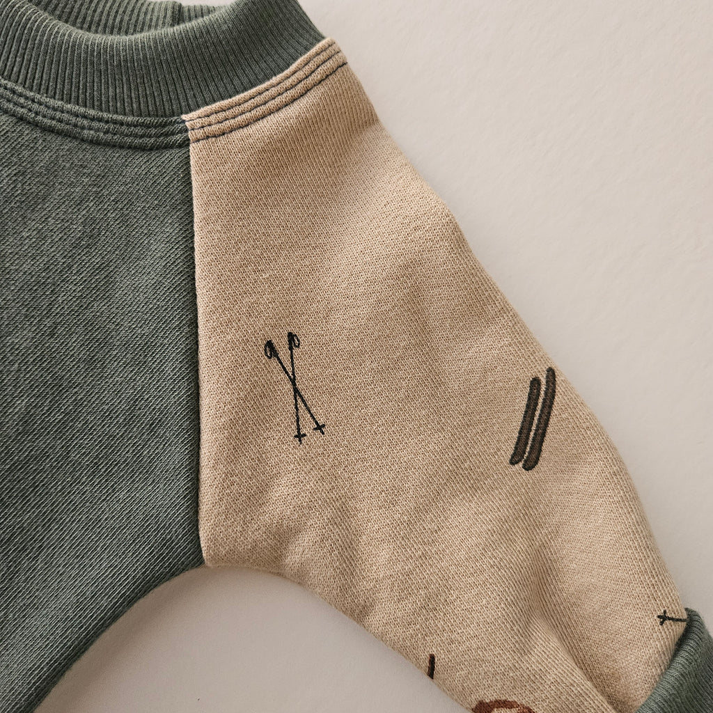 0-6 Months Grow With Me Sweater- Ski Print Northwood