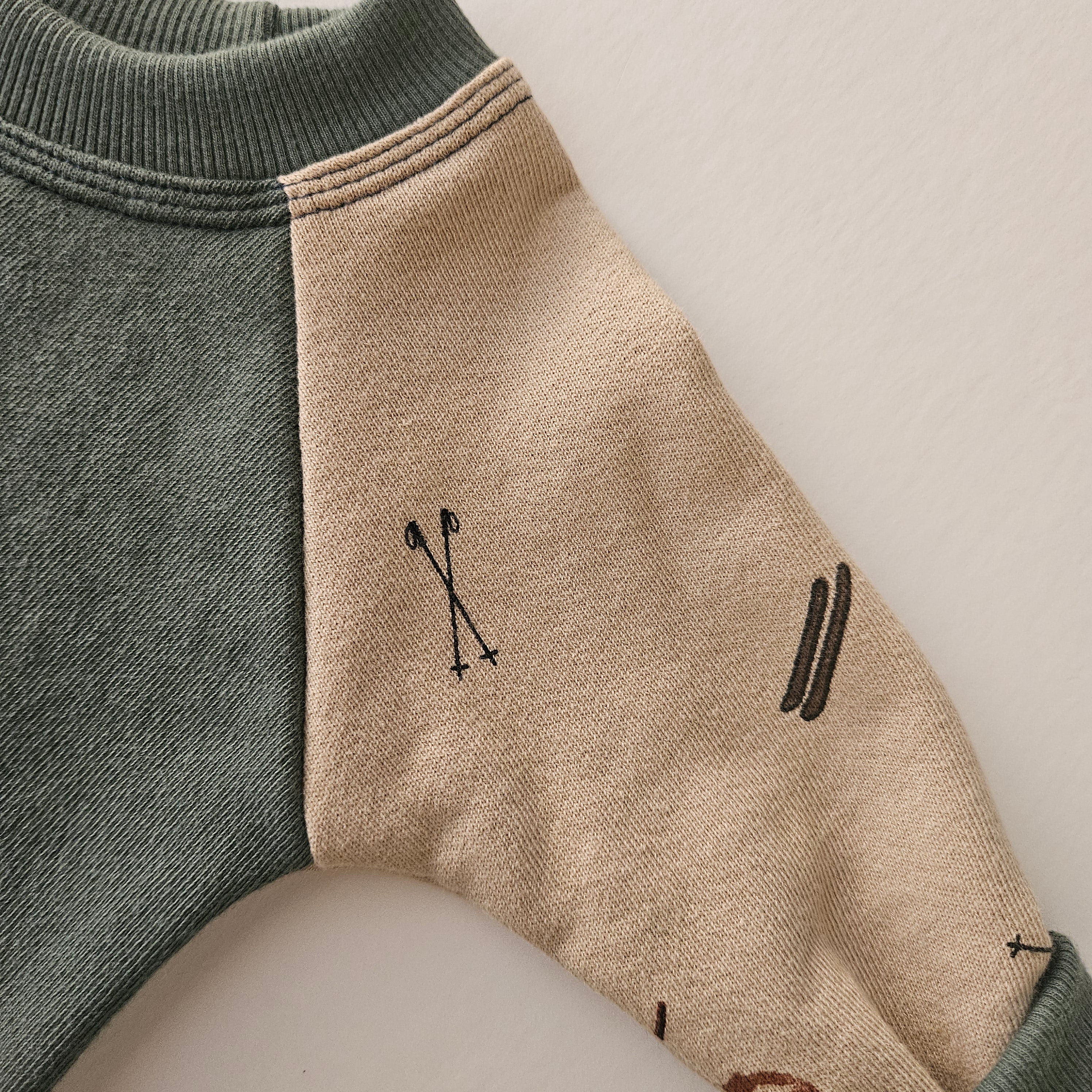 0-6 Months Grow With Me Sweater- Ski Print Northwood