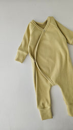 Wrap Rompers in Mellow Yellow