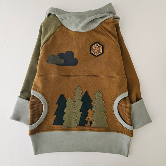 6-9 Years Bigfoot Wander Grow With Me Hoodie