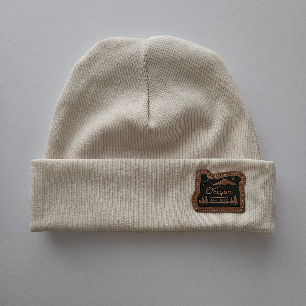 ADULT Bonfire Beanie- Creamy Oregon