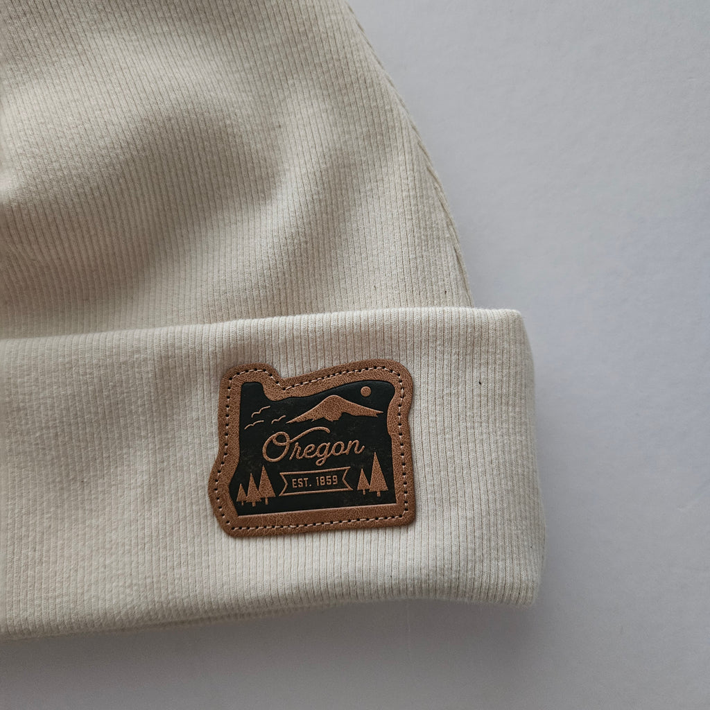 ADULT Bonfire Beanie- Creamy Oregon