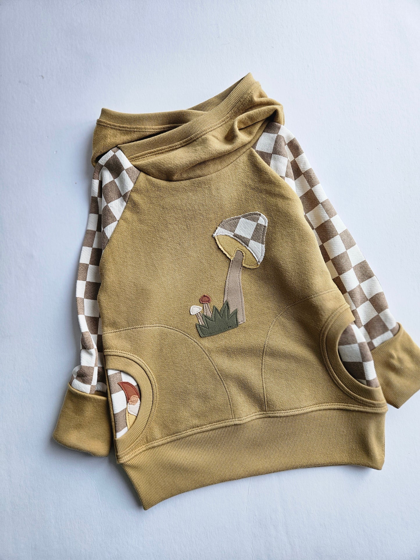 3-6 Years Mushroom Gnome Grow With Me Hoodie
