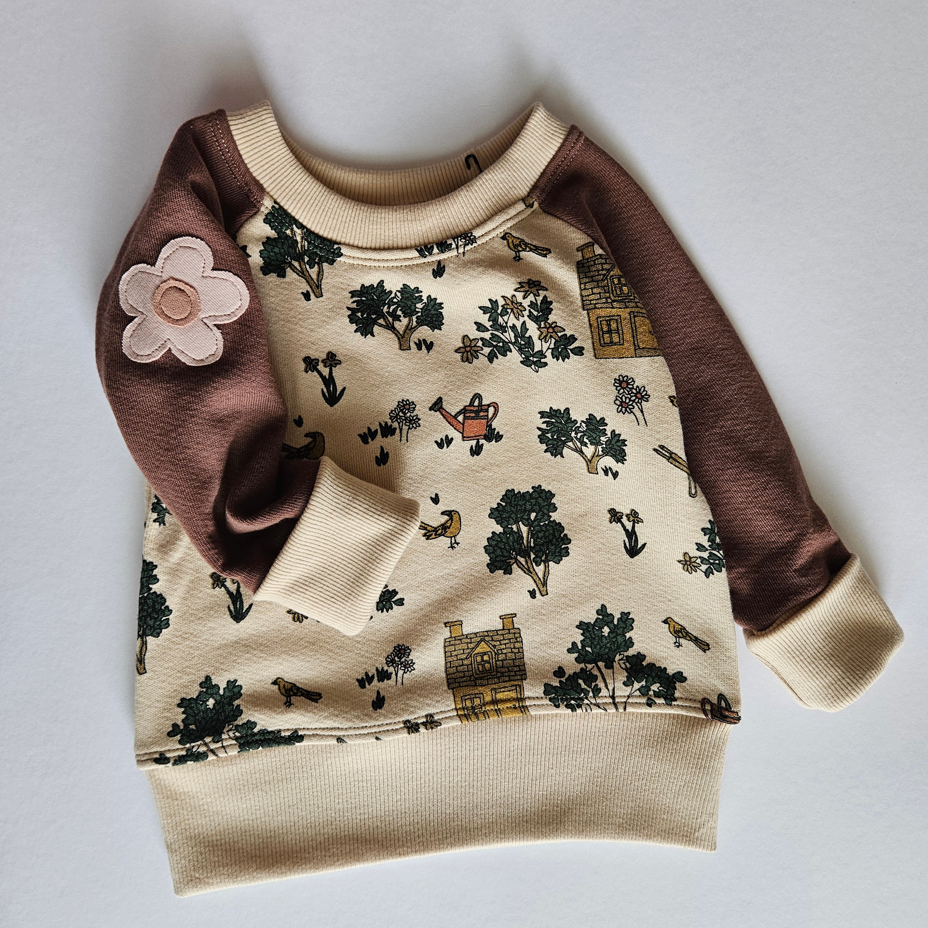 3-12 Months Flowers Garden Grow With Me Sweater
