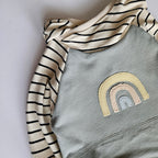 4-7 Years Rainbow Stripe Grow With Me Hoodie