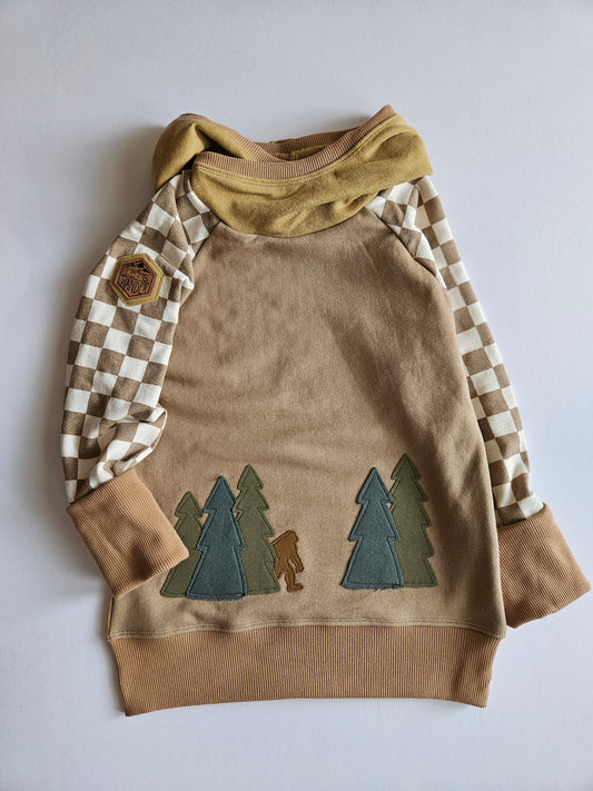 9-12 Years Bigfoot Grow With Me Hoodie