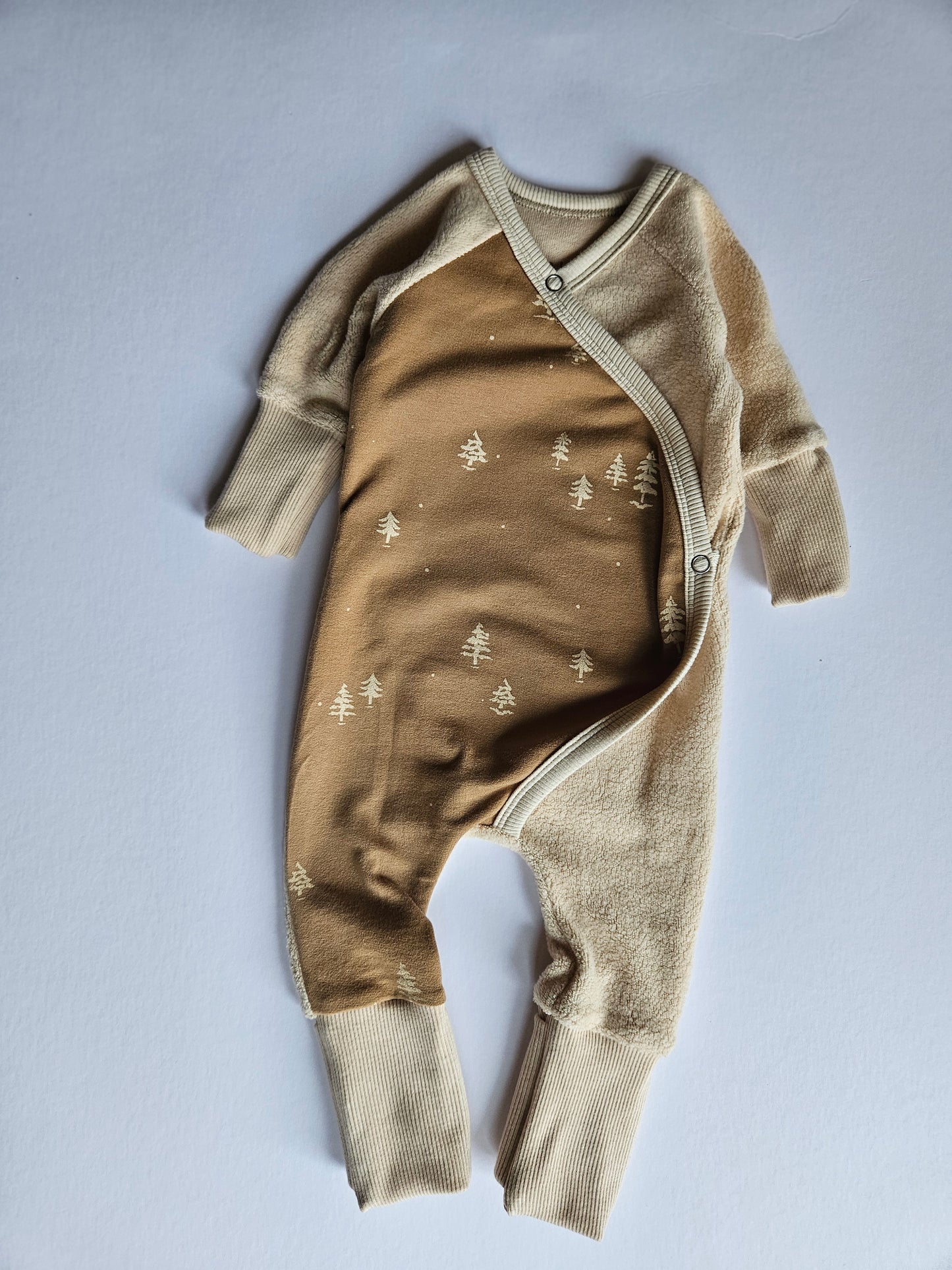 Sherpa Wrap Rompers in Trees