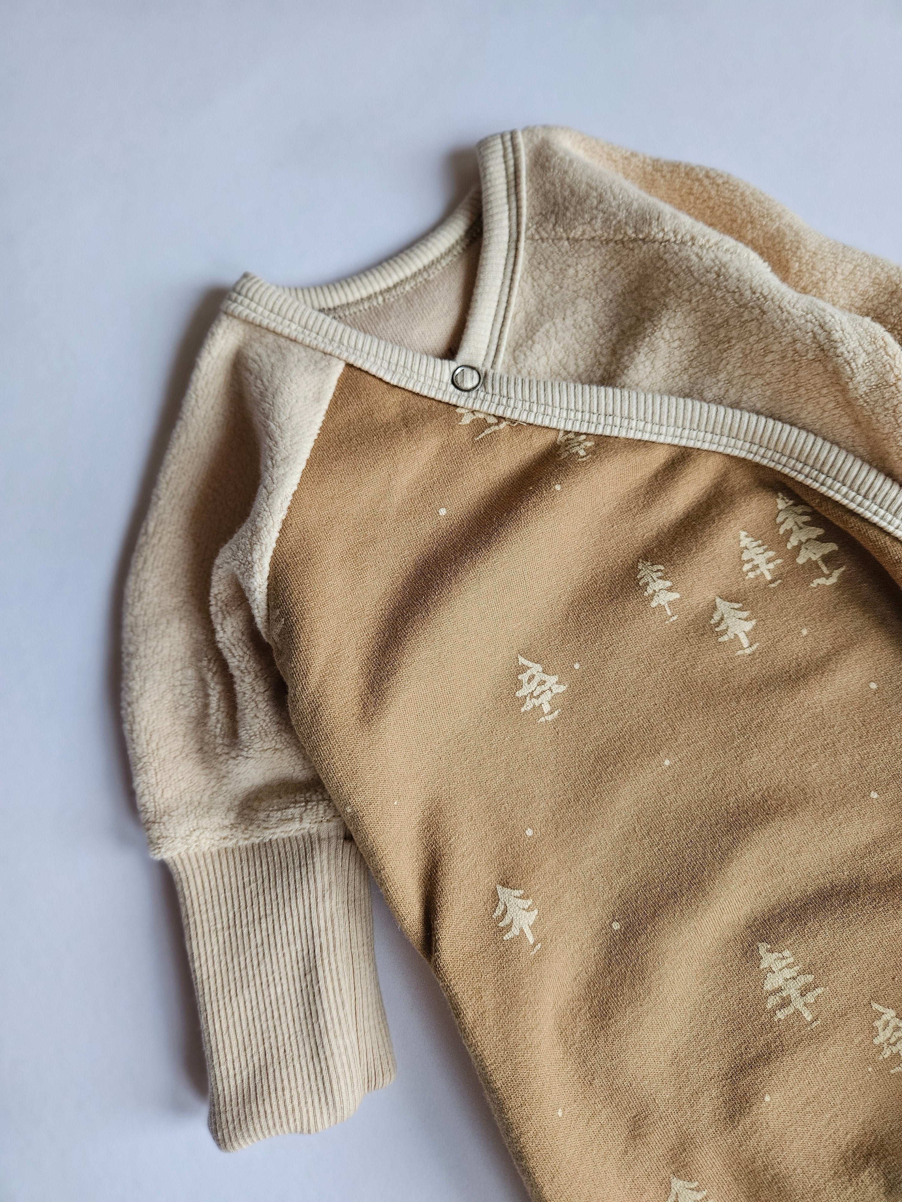 Sherpa Wrap Rompers in Trees