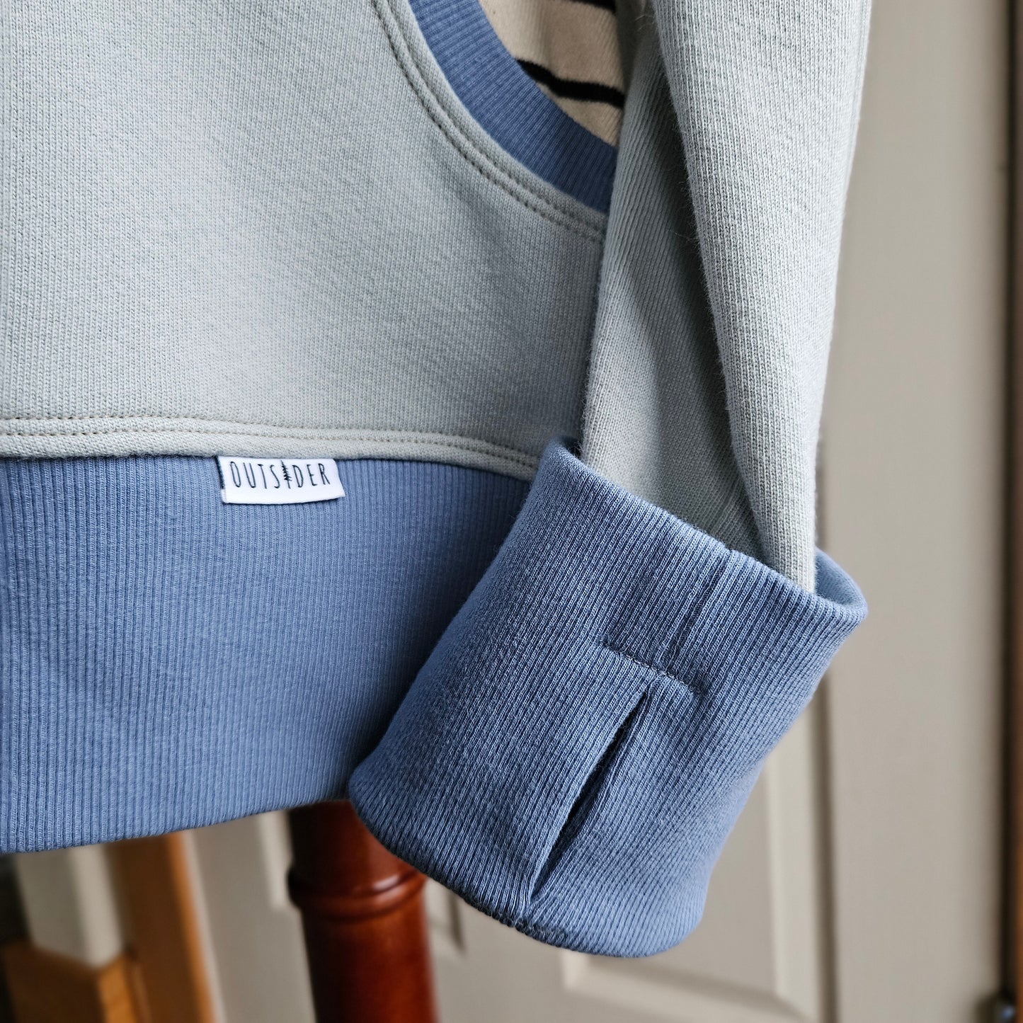 Medium Women's Hoodie- Mountains Blue