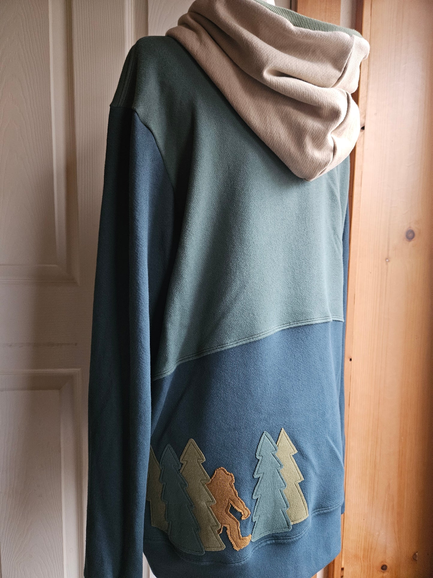 Large Men's Hoodie- Sneaky Bigfoot