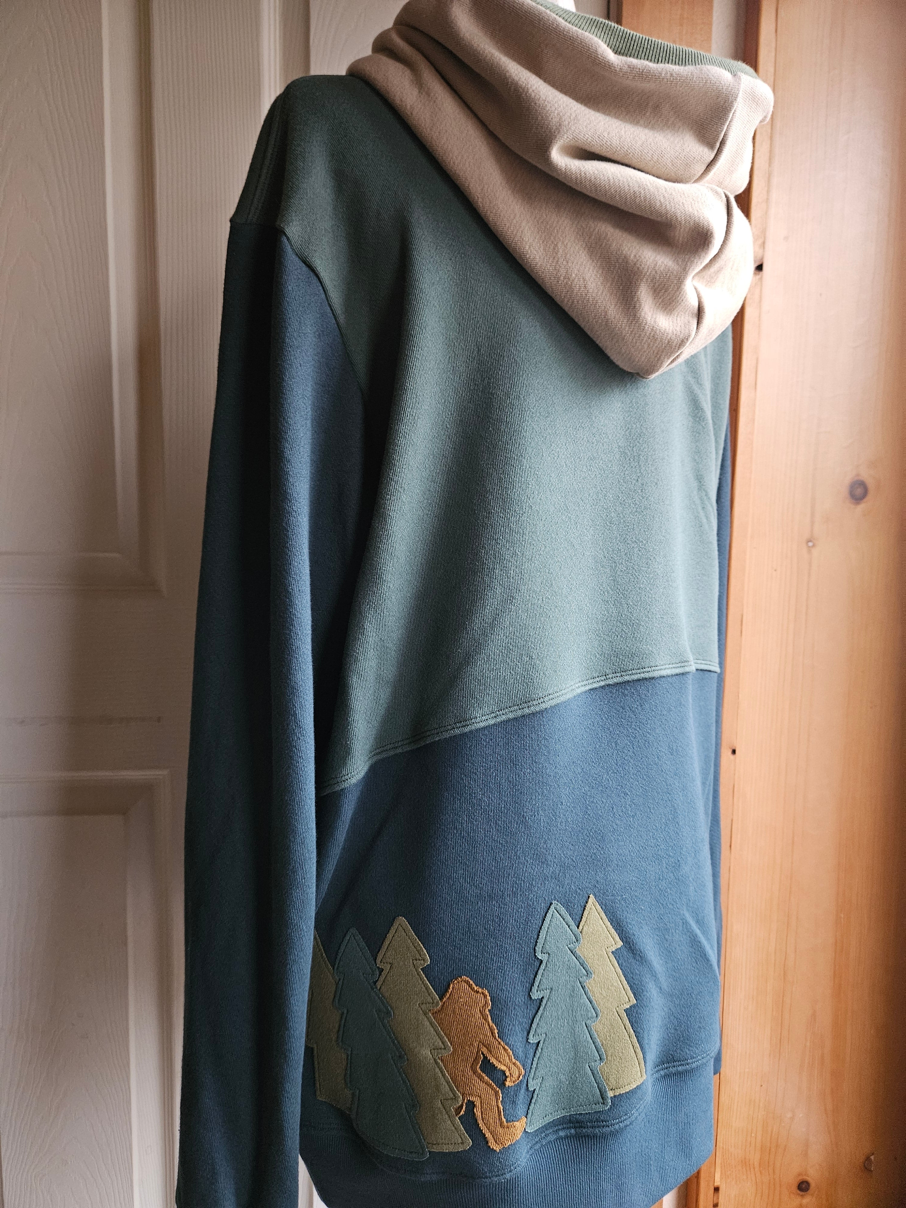 Large Men's Hoodie- Sneaky Bigfoot