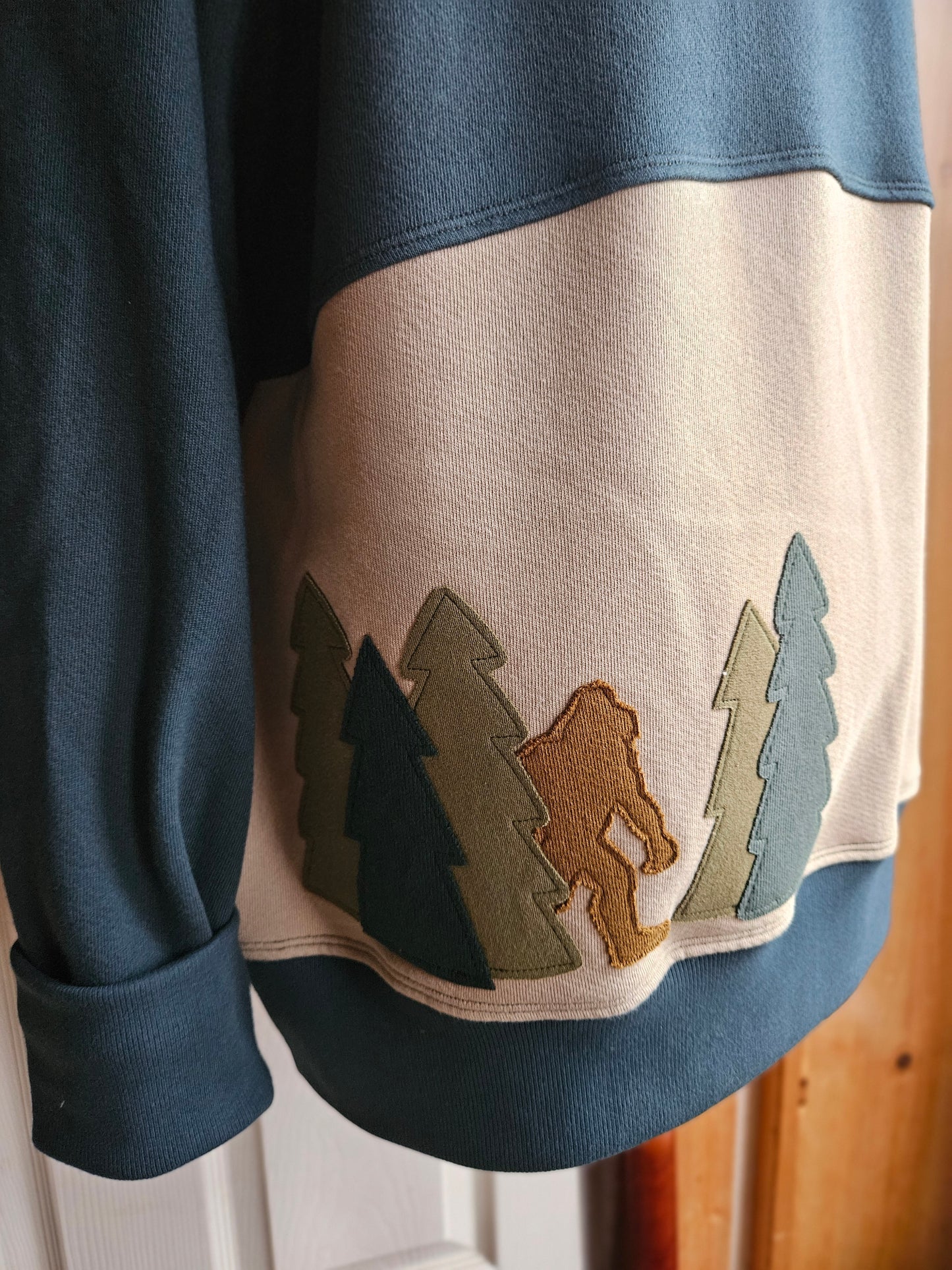 Large Women's Hoodie- Sneaky Bigfoot