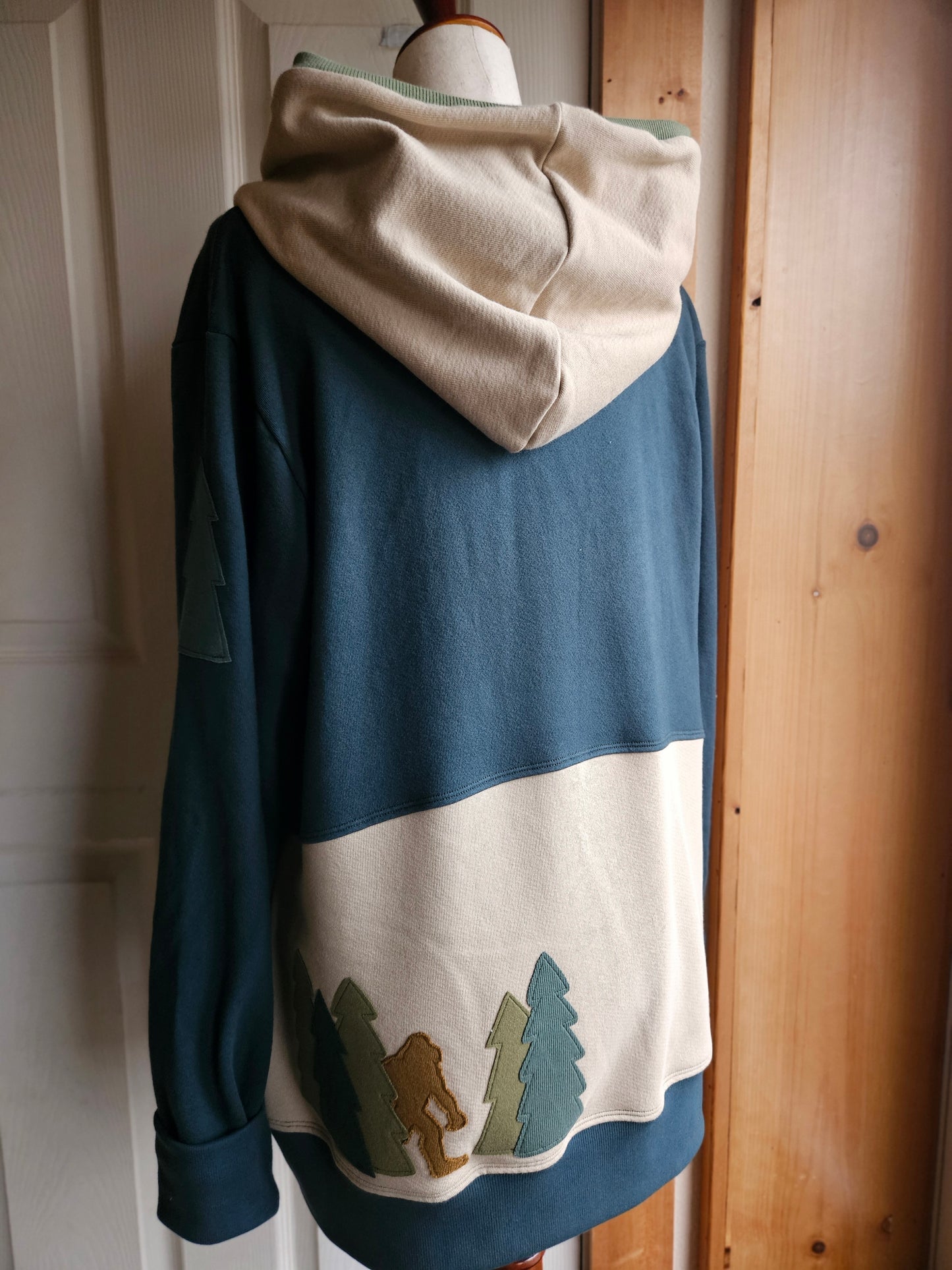 Large Women's Hoodie- Sneaky Bigfoot