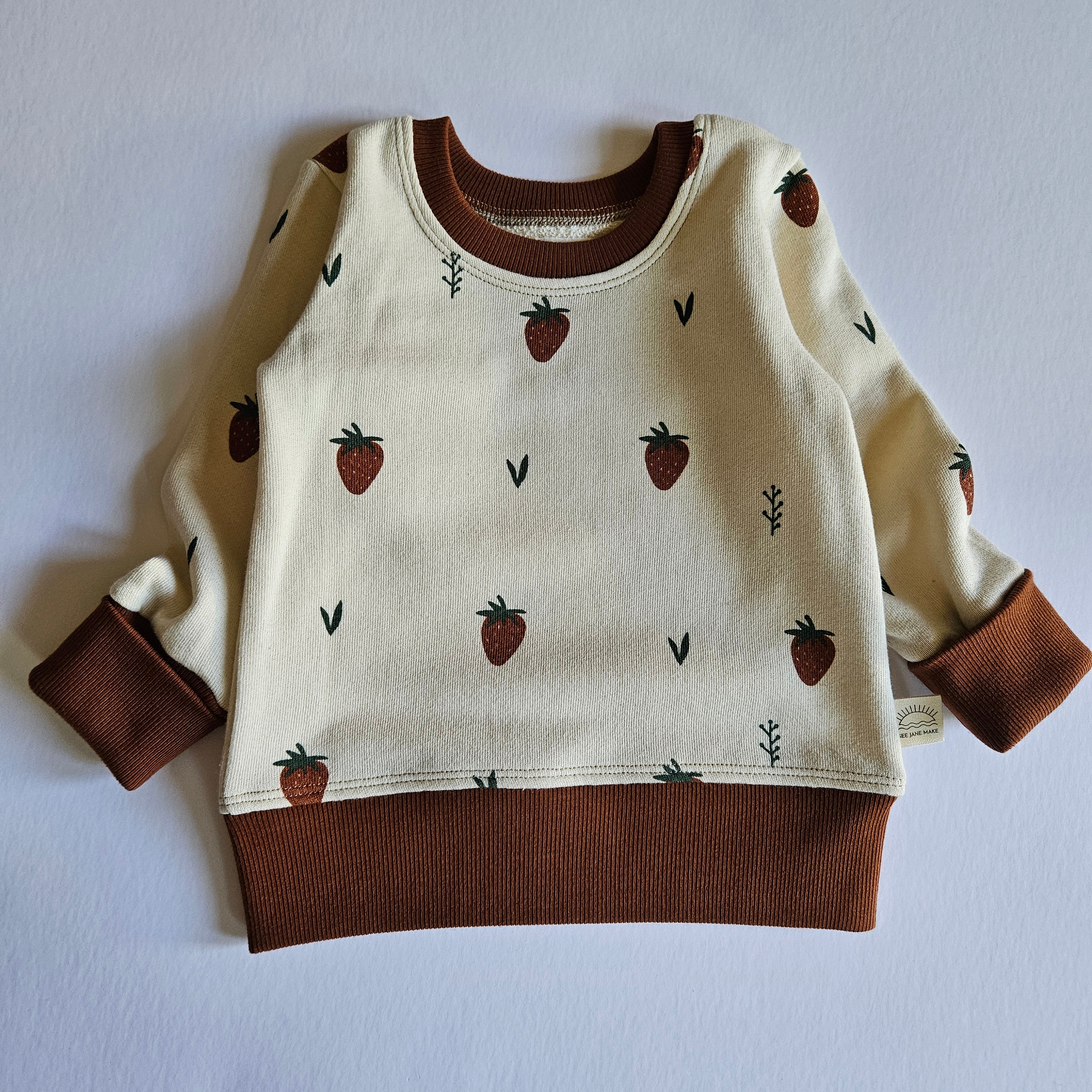 0-6 Months Strawberries Grow With Me Sweater
