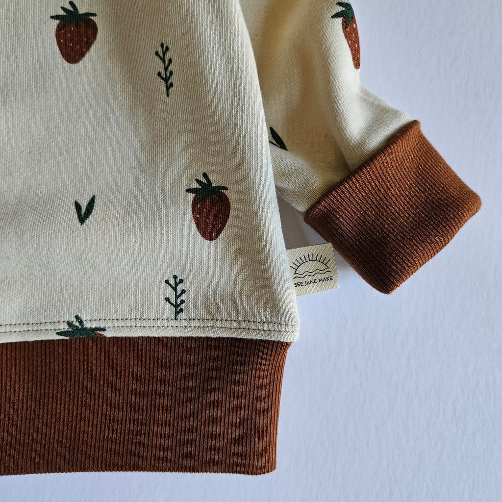 0-6 Months Strawberries Grow With Me Sweater
