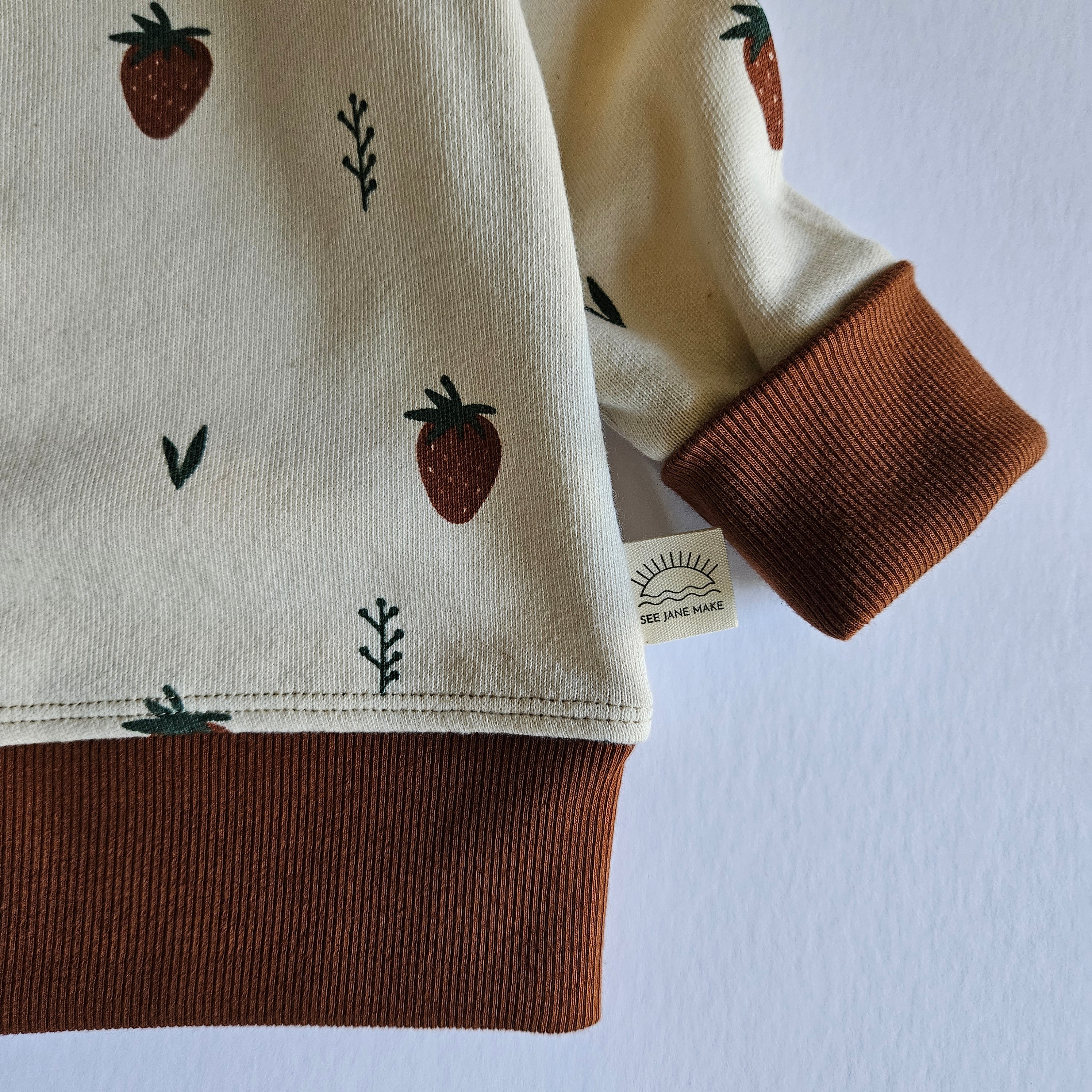 0-6 Months Strawberries Grow With Me Sweater