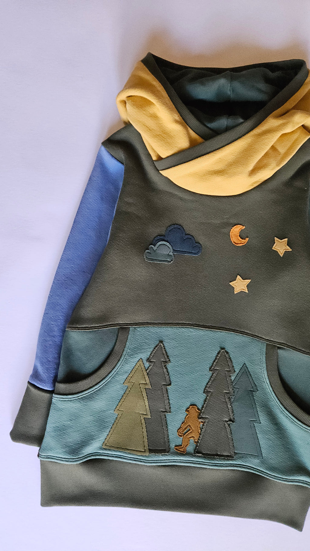6-9 Years Bigfoot in the Stars Grow With Me Hoodie