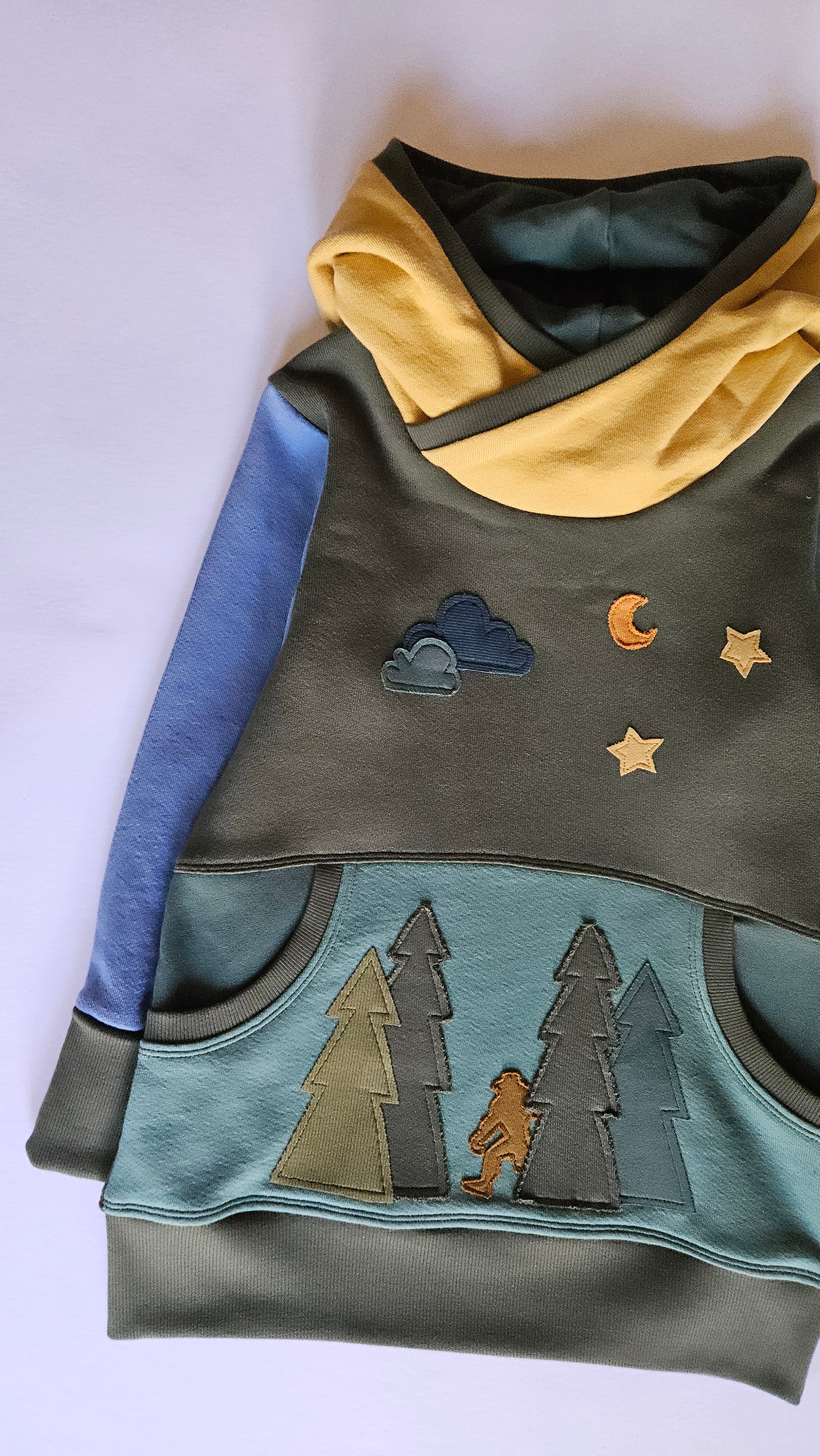 6-9 Years Bigfoot in the Stars Grow With Me Hoodie