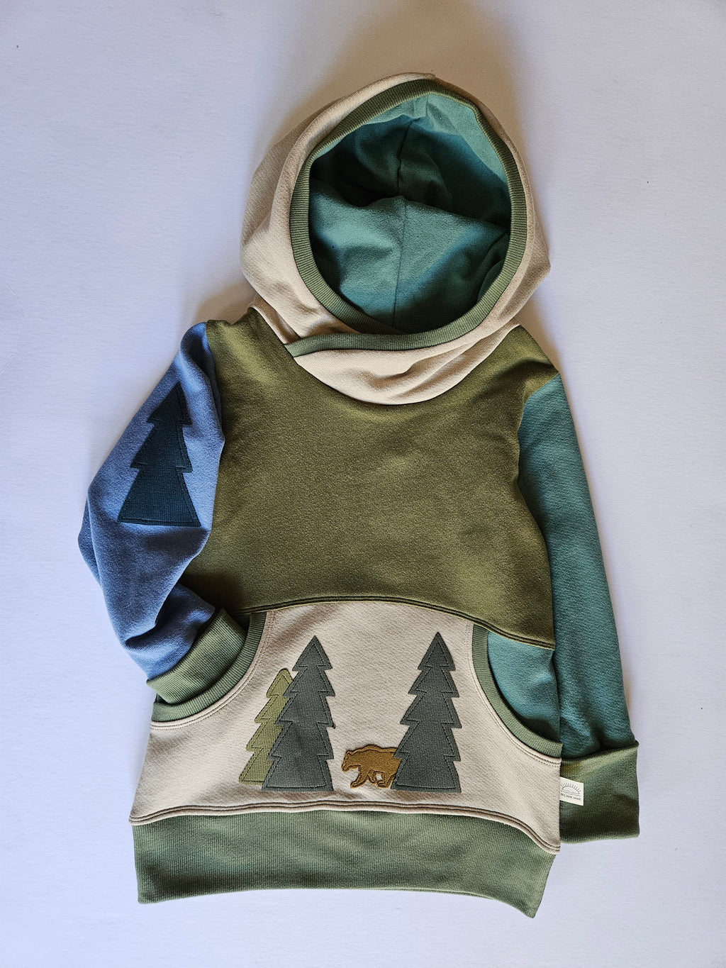 6-9 Years Bear in the Forest Grow With Me Hoodie