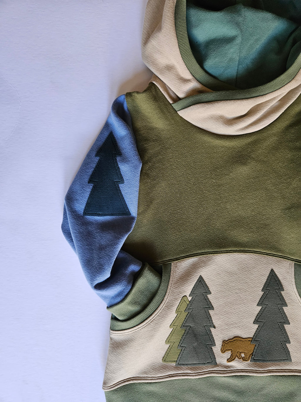 6-9 Years Bear in the Forest Grow With Me Hoodie