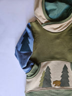 6-9 Years Bear in the Forest Grow With Me Hoodie