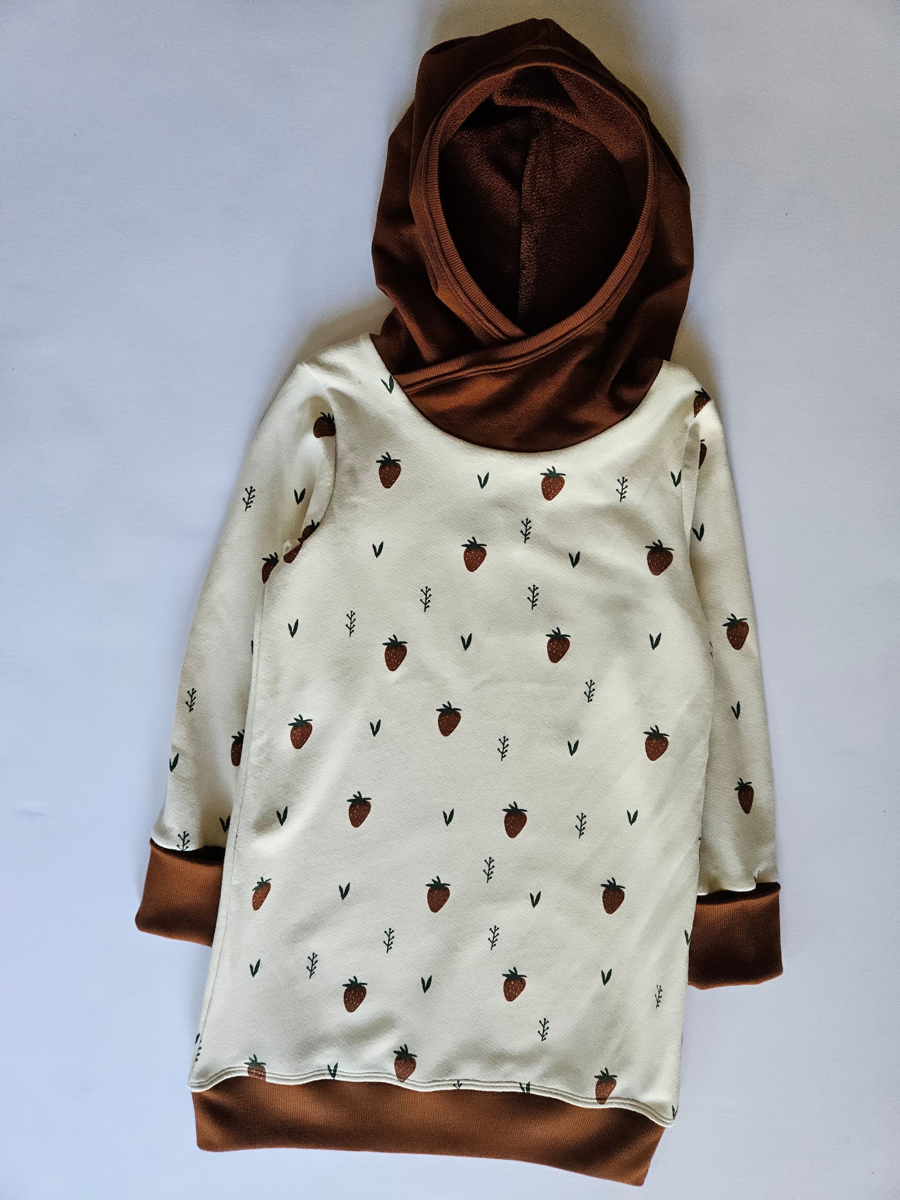 6-9 Years Strawberries Grow With Me Hooded Tunic
