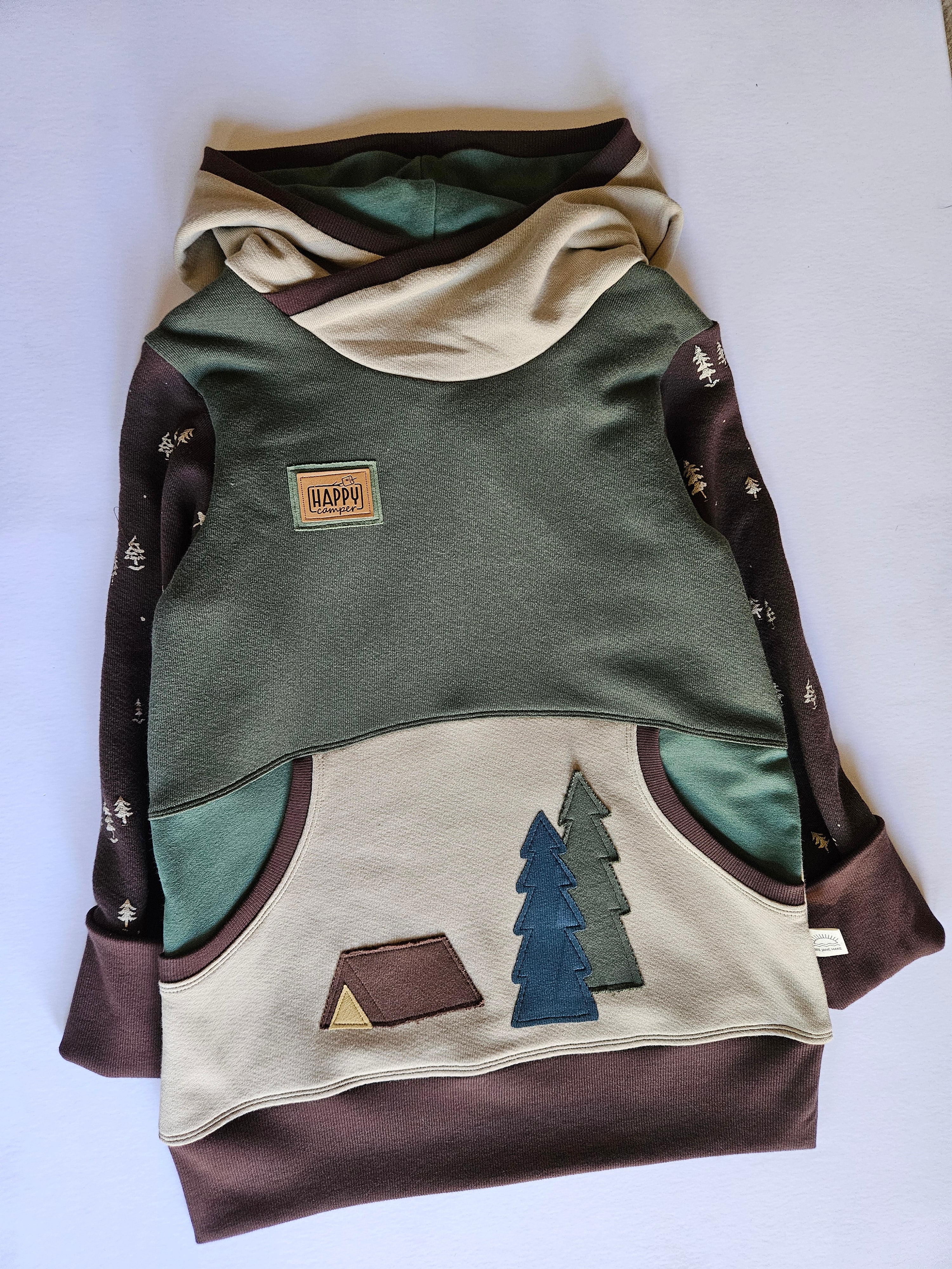 10-14 Years Happy Camper Grow With Me Hoodie