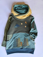10-14 Years Bigfoot Starry Sky Grow With Me Hoodie