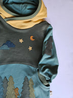 10-14 Years Bigfoot Starry Sky Grow With Me Hoodie