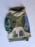 9-12 Years Bigfoot Starry Sky Grow With Me Hoodie