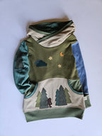 9-12 Years Bigfoot Starry Sky Grow With Me Hoodie
