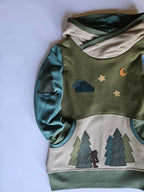 9-12 Years Bigfoot Starry Sky Grow With Me Hoodie