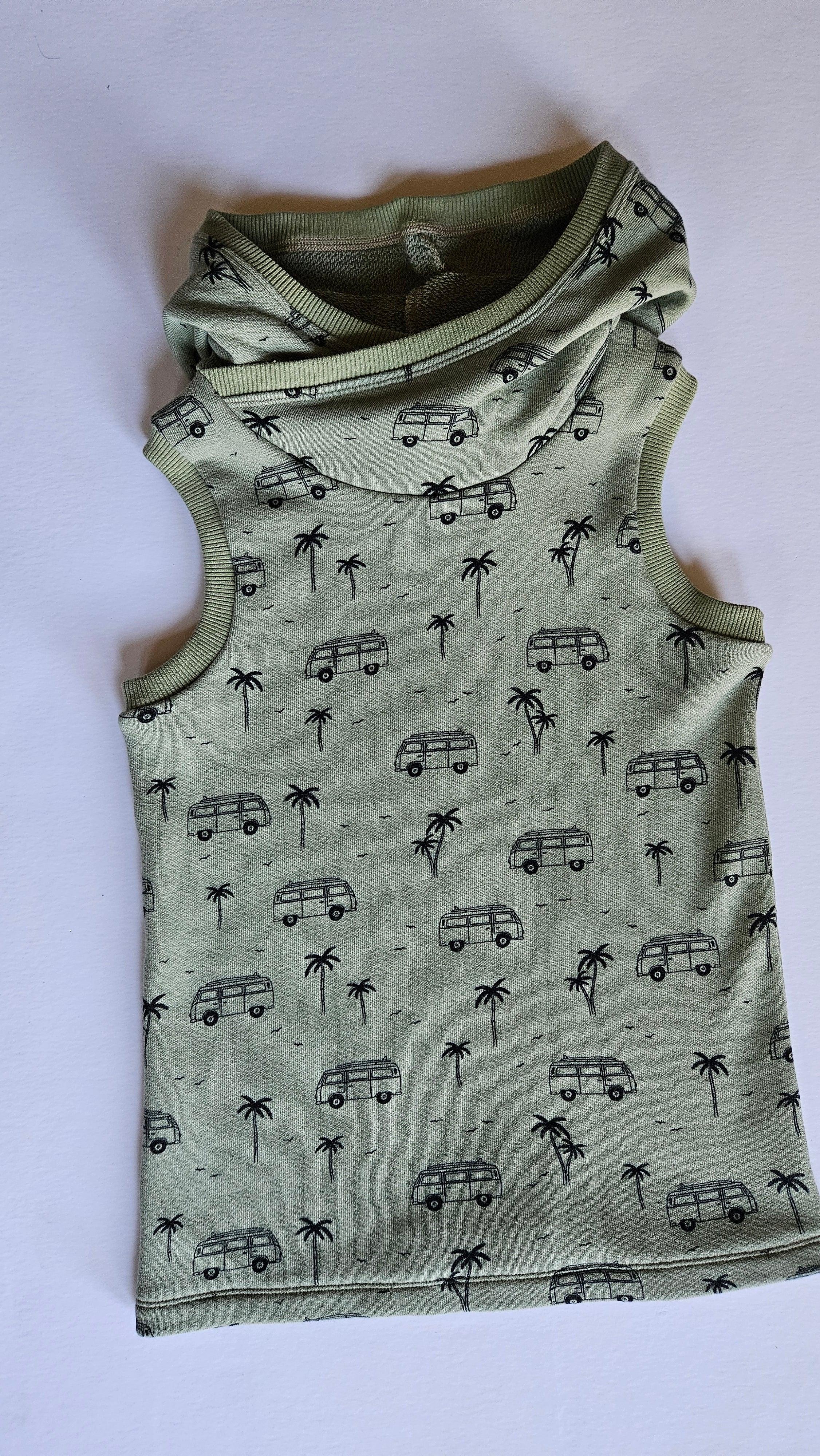 3T-6Y Vans Green Hooded Tank Grow With Me