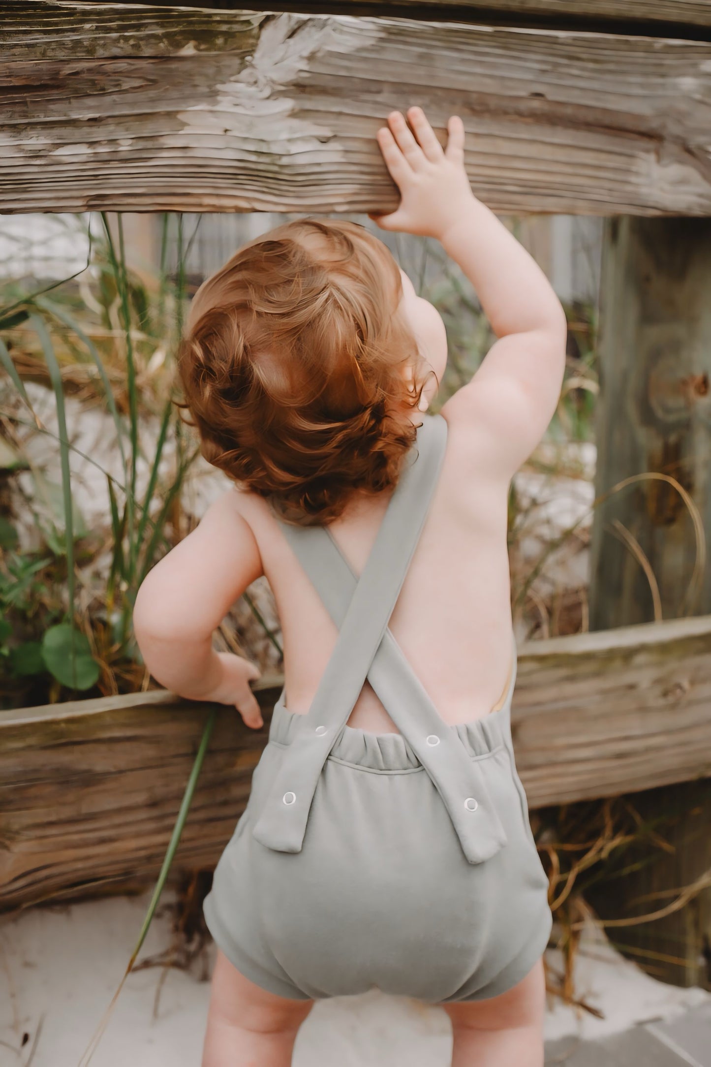 Shortie Overalls in Pistachio