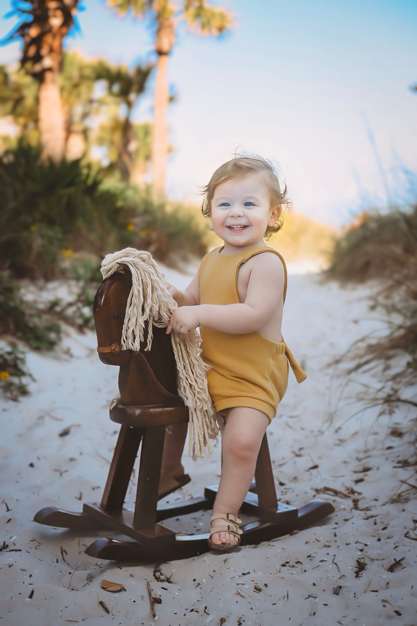 Shortie Overalls in Sunflower